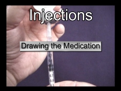 Drawing medication for injection