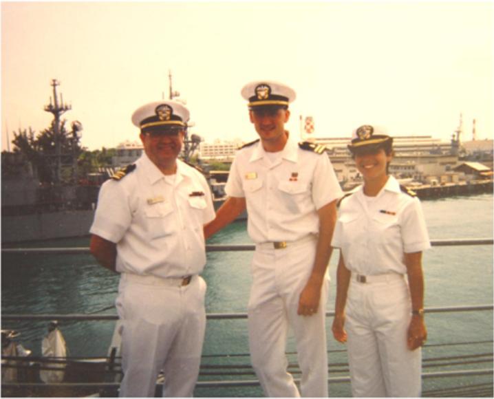 Dr. Hughey and other Navy physicians at Pearl Harbor