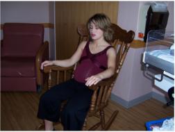 Rocking chair to achieve rest during labor