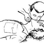 Figure 3-6. Administering mouth-to-mouth rescue breathing.