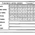 Figure 1-24. Sponge count board (before count). Numbered blocks are covered with removable tape