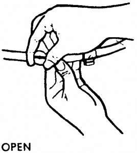 Figure 7-9. Stopcock in the open position.