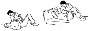 Figure 2-8. Moving a patient up in bed.