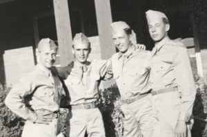 The four roommates at Arizona State College Cadet Training Program. From left: Tom Cartmell, Jack Brink, Sam Ashcroft, and George Boller.