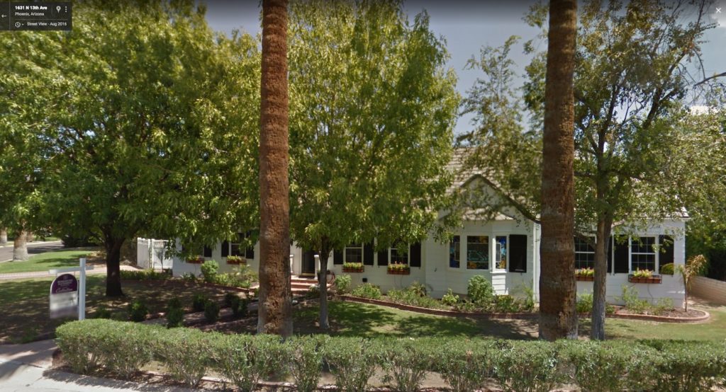 The Perkins home, in 2016, imaged through Google Street View.