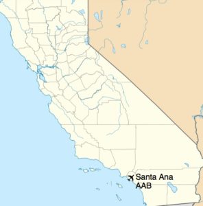 Santa Ana Army Air Base was located in Orange County, California