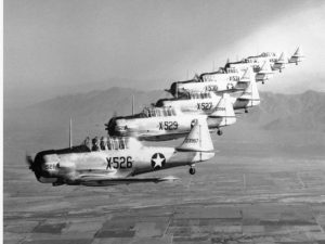 The first class of pilots at Luke Field flew the AT-6 Texan during World War II combat training. (Photo: Luke Air Force Base)