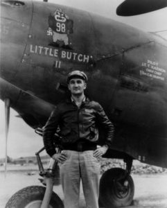 Tom Harmon with his P38 Lightning