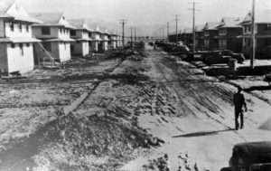 Two story barracks at Santa Ana Army Air Base, 1942