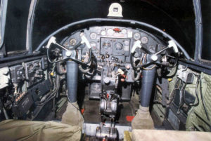 Cockpit, North American B-25B Mitchell cockpit at the National Museum of the U.S. Air Force. (U.S. Air Force photo)