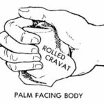 Figure 5-2. Rolled cravat placed in palm of injured hand.
