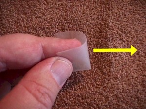 Contraceptive Film is folded and inserted into the vagina
