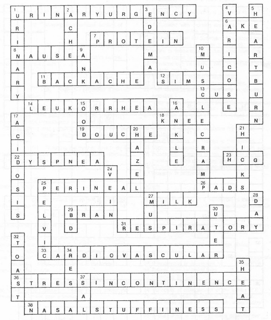 Crossword Answers