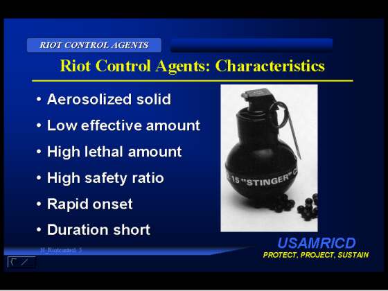 007 Riot Control Agents