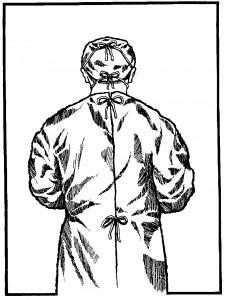 Figure 1-3. Scrub attire (back view).