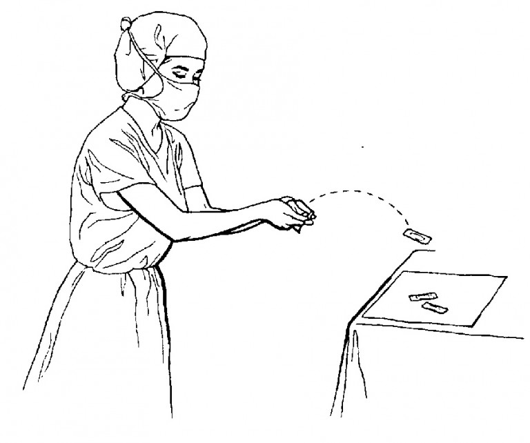 Figure 1 4 circulating nurse 22flipping 22 sterile suture material