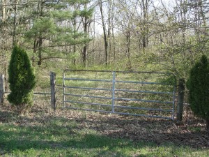 Entrance to the Timber Pasture in April, 2014