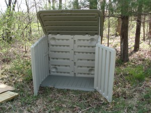 Completed Rubbermaid 32 Cubic Foot Horizontal Storage Shed, Ready to Store my Stuff